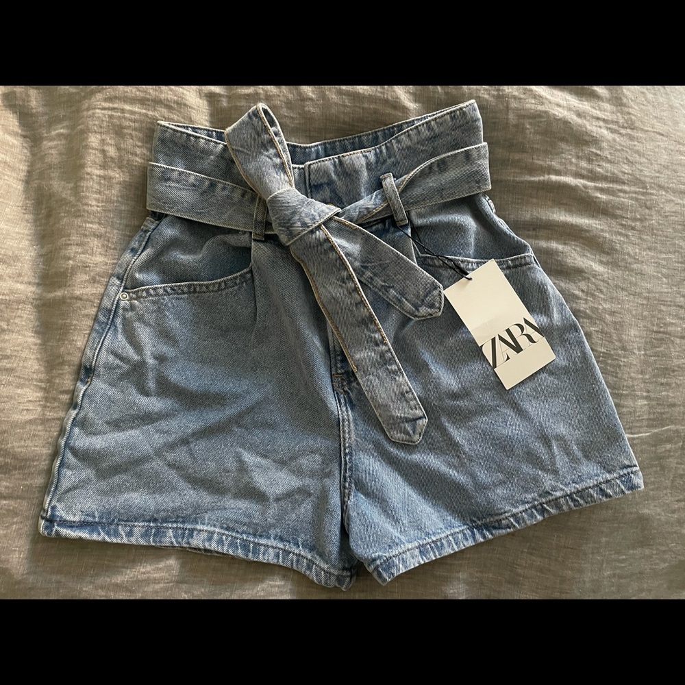 💙 NWT Zara Jean Paper Bag Shorts 💙